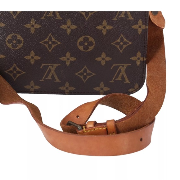 Louis Vuitton Brown Monogram Cartouchiere MM M51253 Shoulder Bag Crossbody - Picture 2 of 13